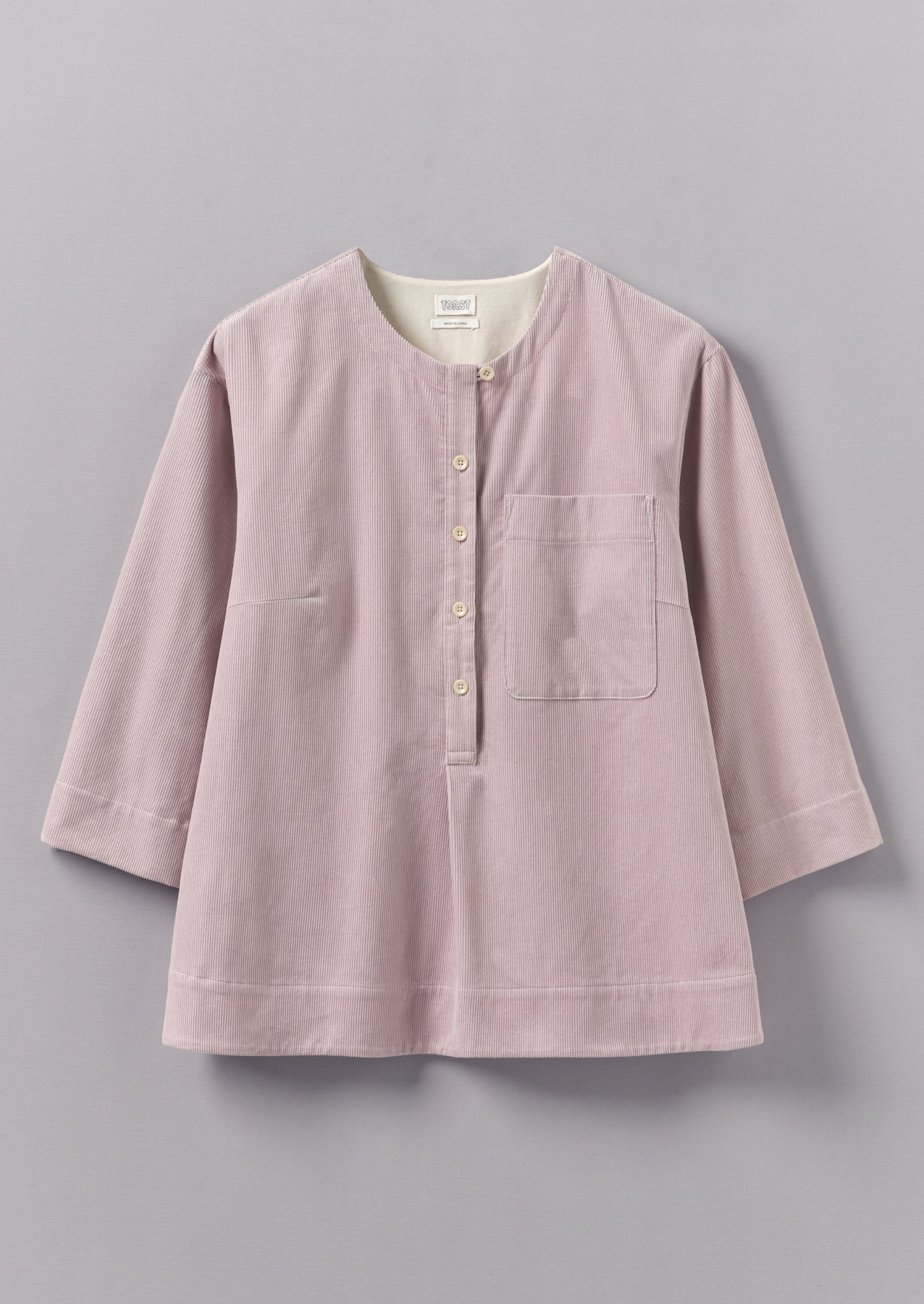 Organic Cord Patch Pocket Shirt | Wood Lilac