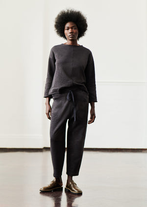 Loop Back Jersey Pull On Trousers, Charcoal