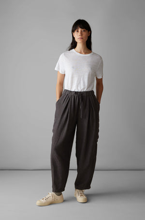 COLLUSION low rise linen beach trouser in black | ASOS