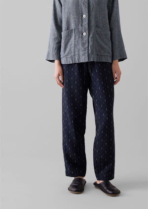 Dobby Stitch Cotton Lounge Trousers | Indigo Blue