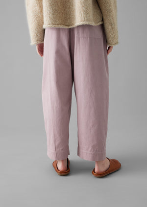 Organic Cord Barrel Leg Trousers | Wood Lilac