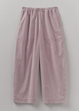 Organic Cord Barrel Leg Trousers | Wood Lilac