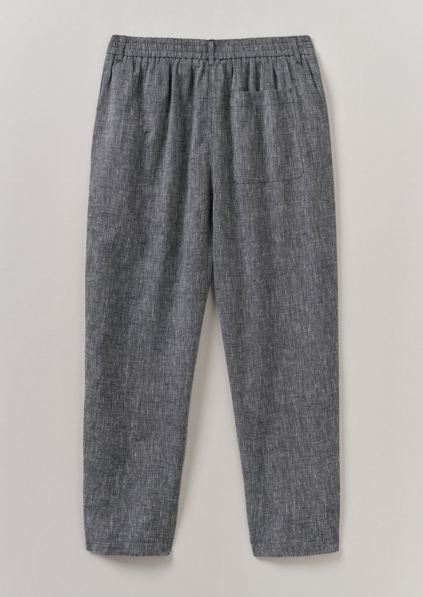 Alix Etched Linen Cotton Trousers | Blue Melange