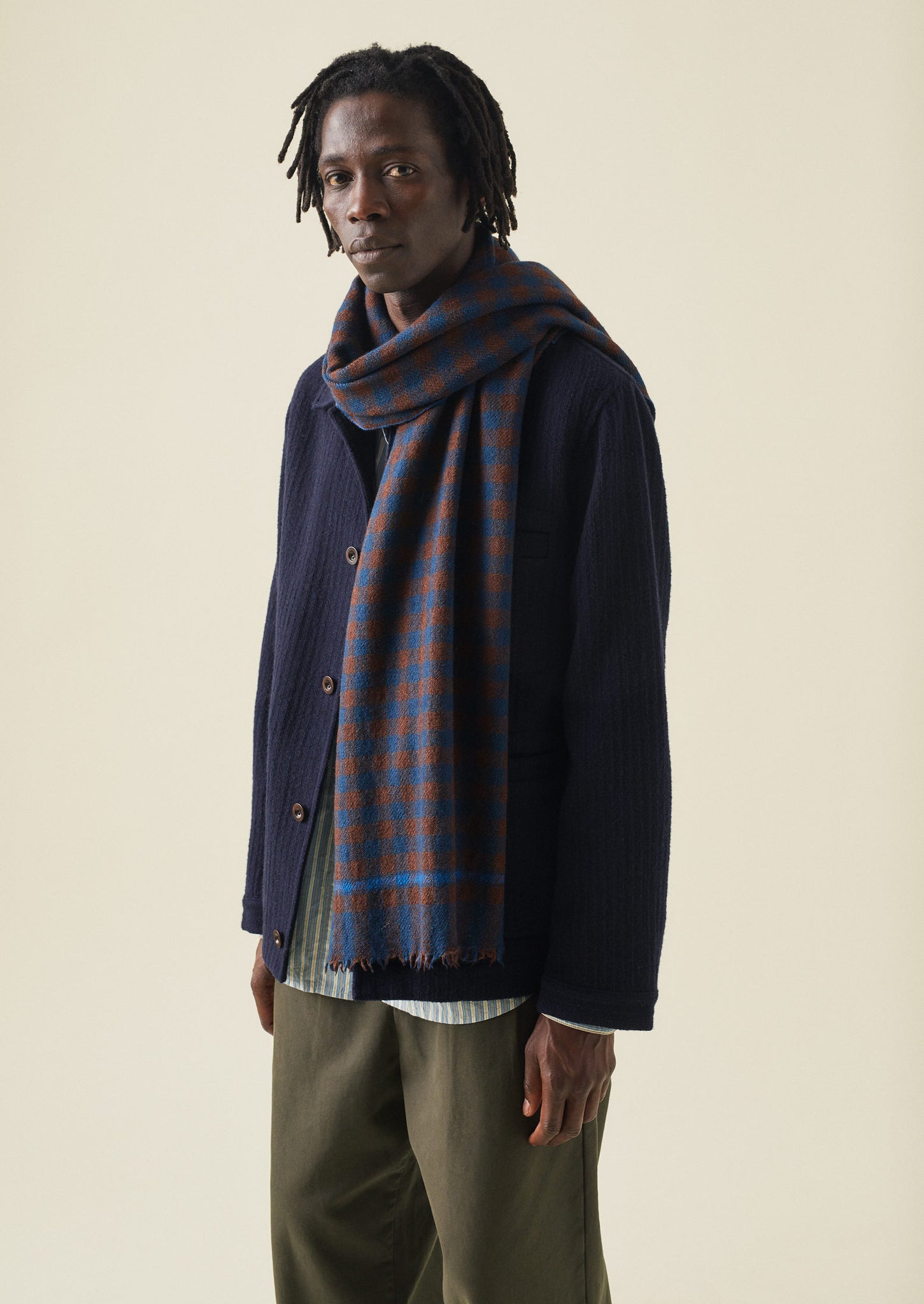 Check store wool scarf