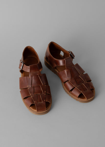 Paraboot Pacific Leather Sandals | Marron Brown | TOAST