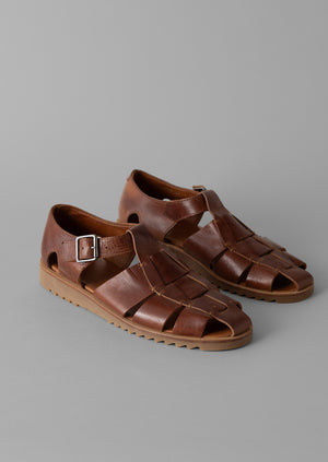 Paraboot Pacific Leather Sandals | Marron Brown | TOAST