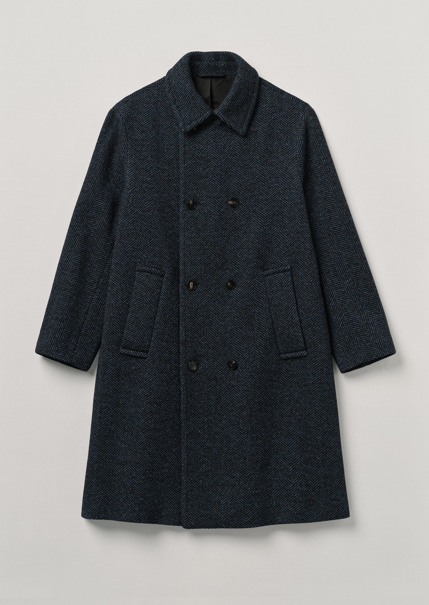 Navy on sale wool overcoat