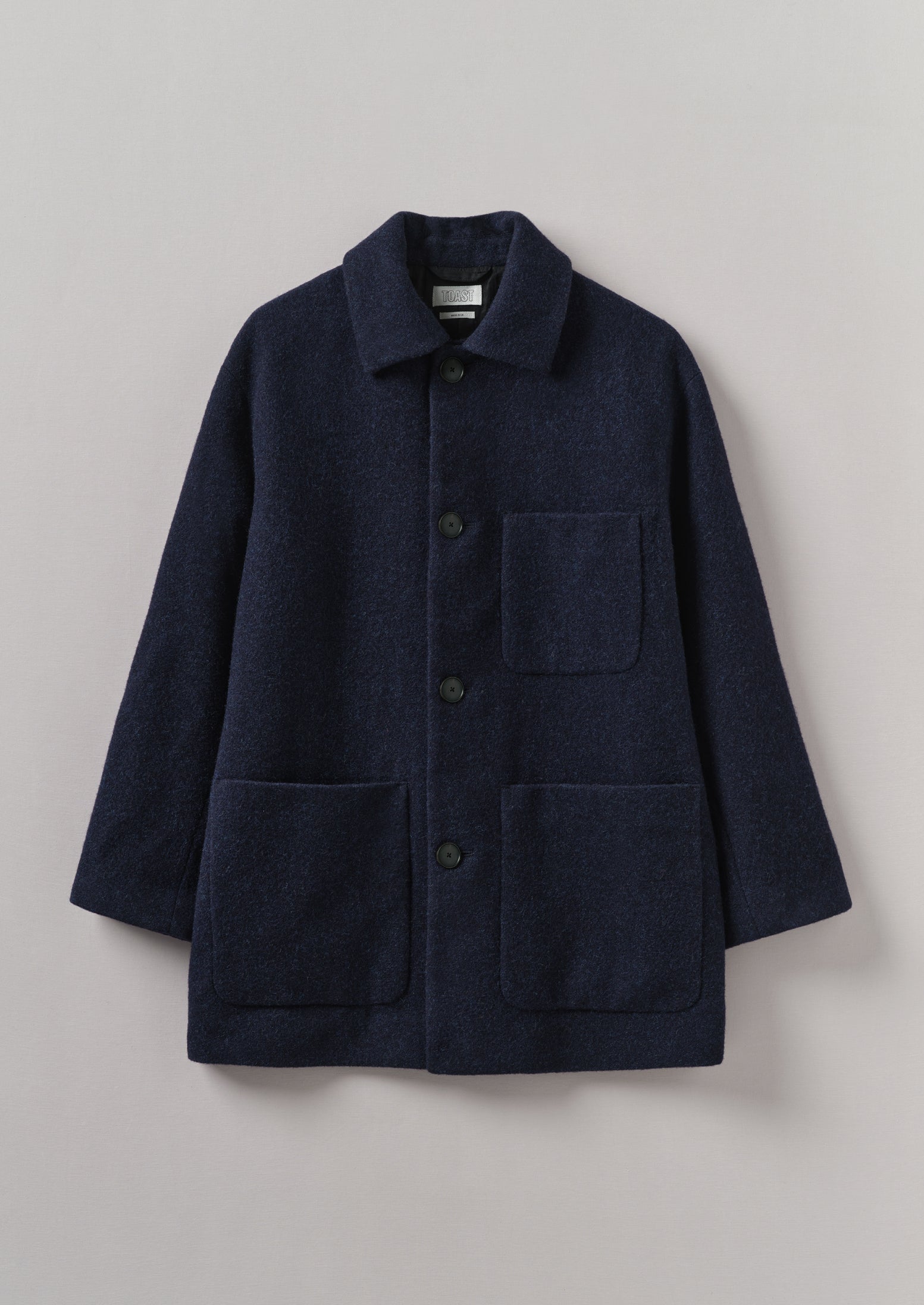 Relaxed Wool Coat | Navy | TOAST