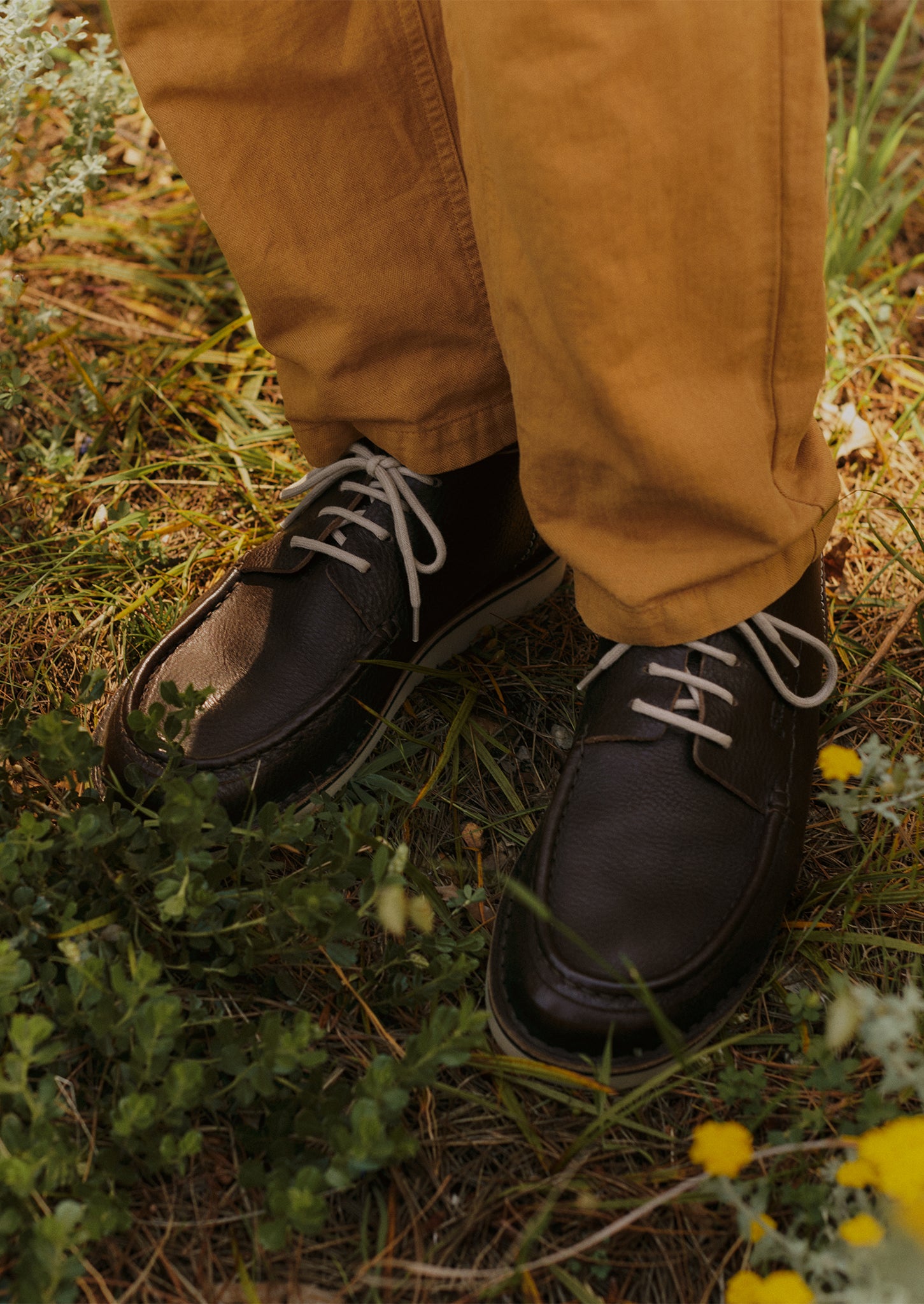 Fracap Leather Camp Shoes | Dark Brown