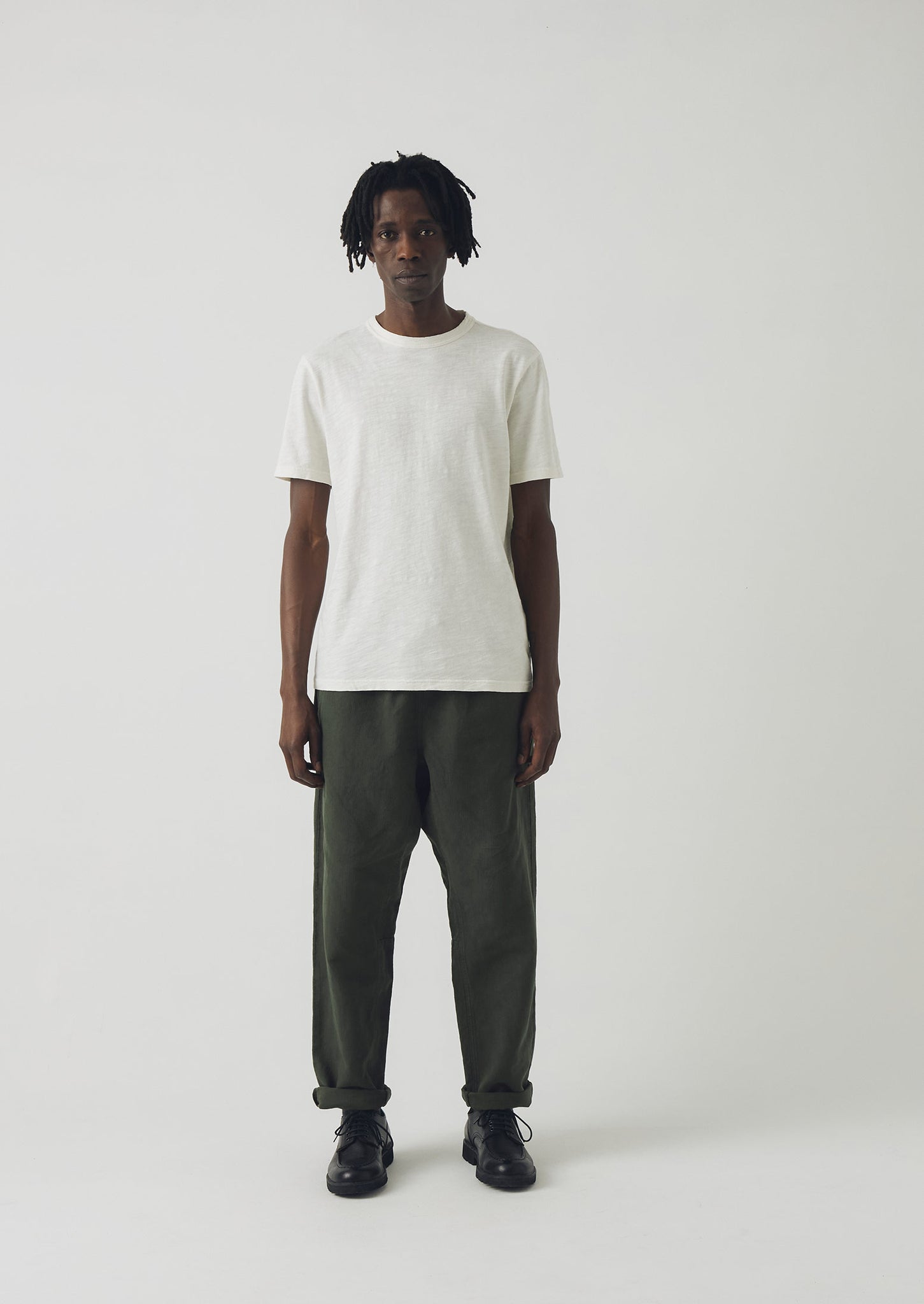 Theo Organic Cotton Short Sleeve Tee | Chalk