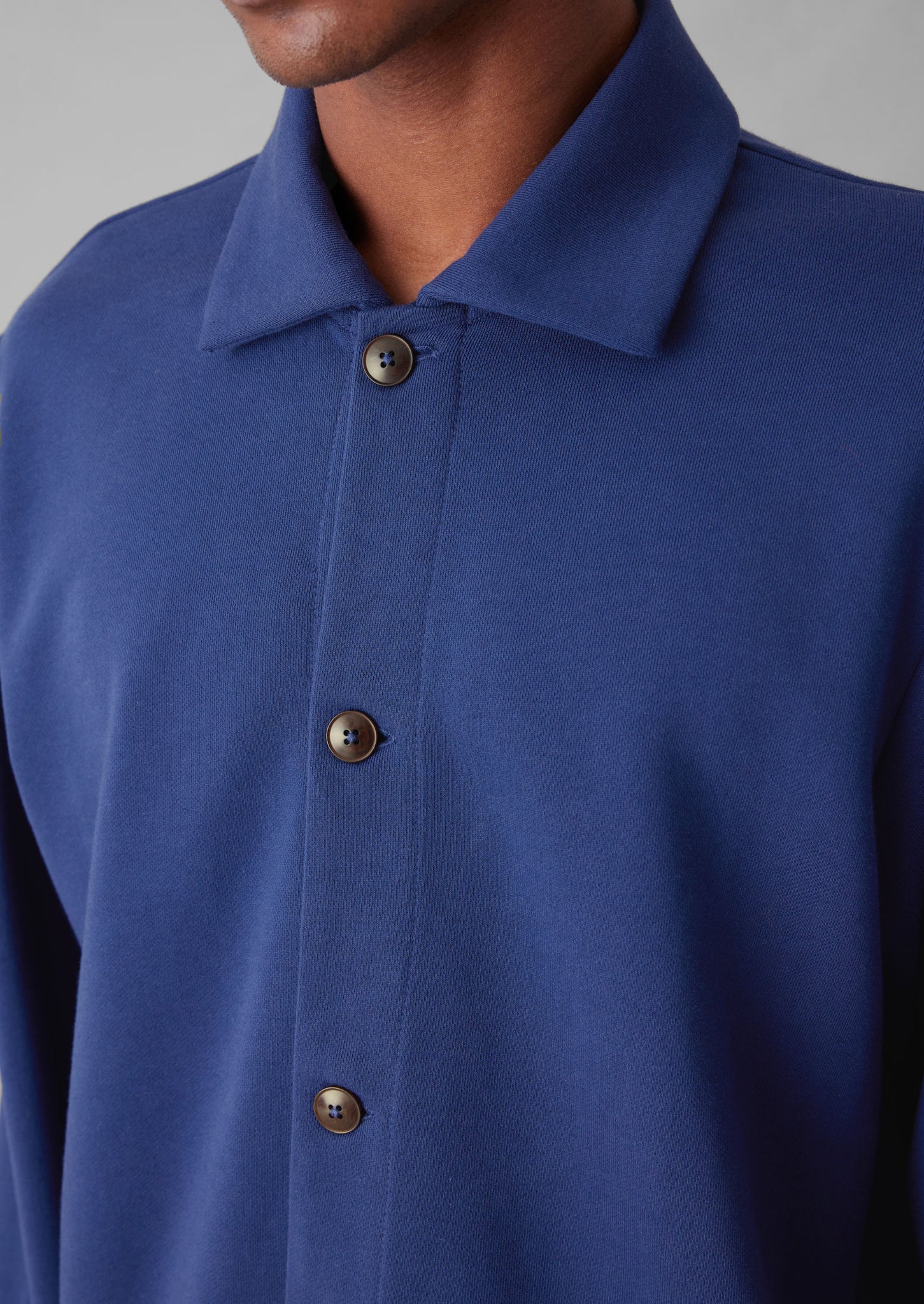 Loopback Organic Cotton Jersey Shirt | Workwear Blue