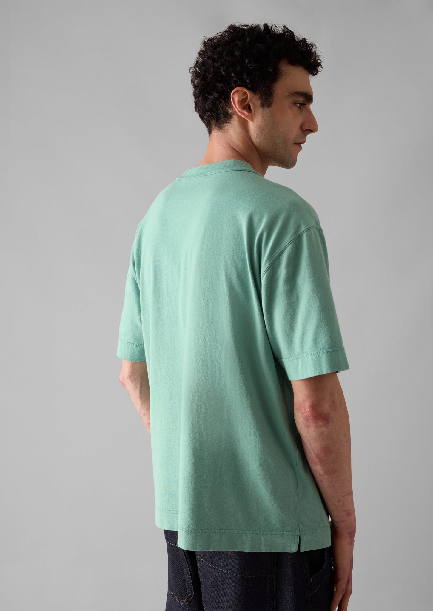 Reactive Dyed Cotton Tee | Celadon Green