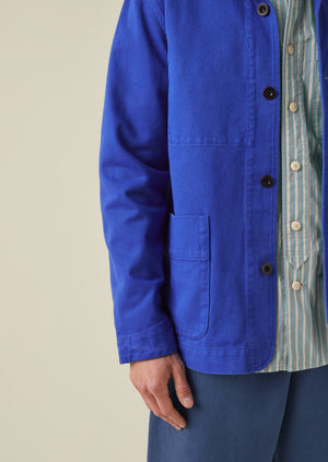 Monty Organic Cotton Drill Jacket | Cobalt | TOAST