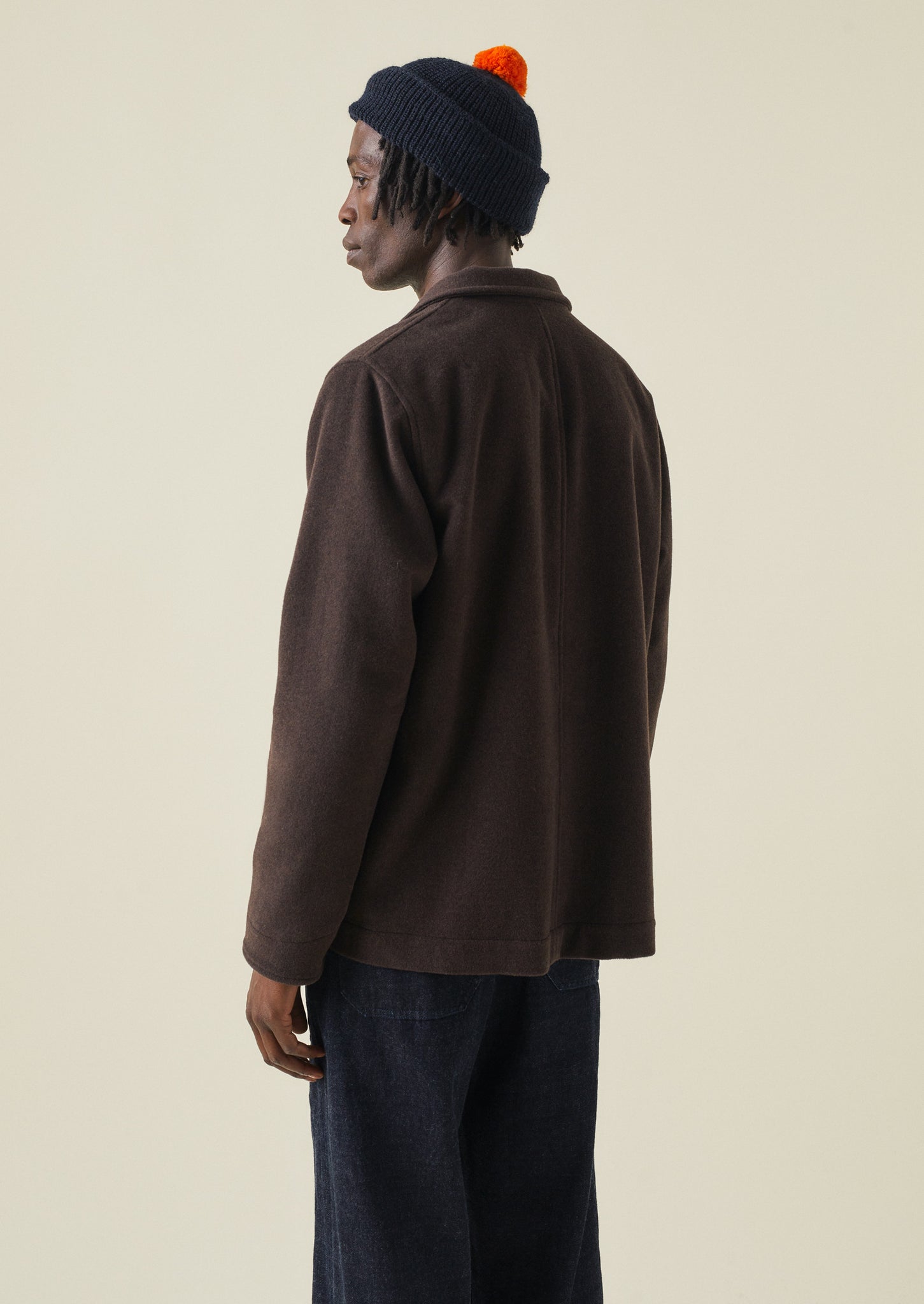 Monty Revere Collar Melton Jacket | Brown | TOAST