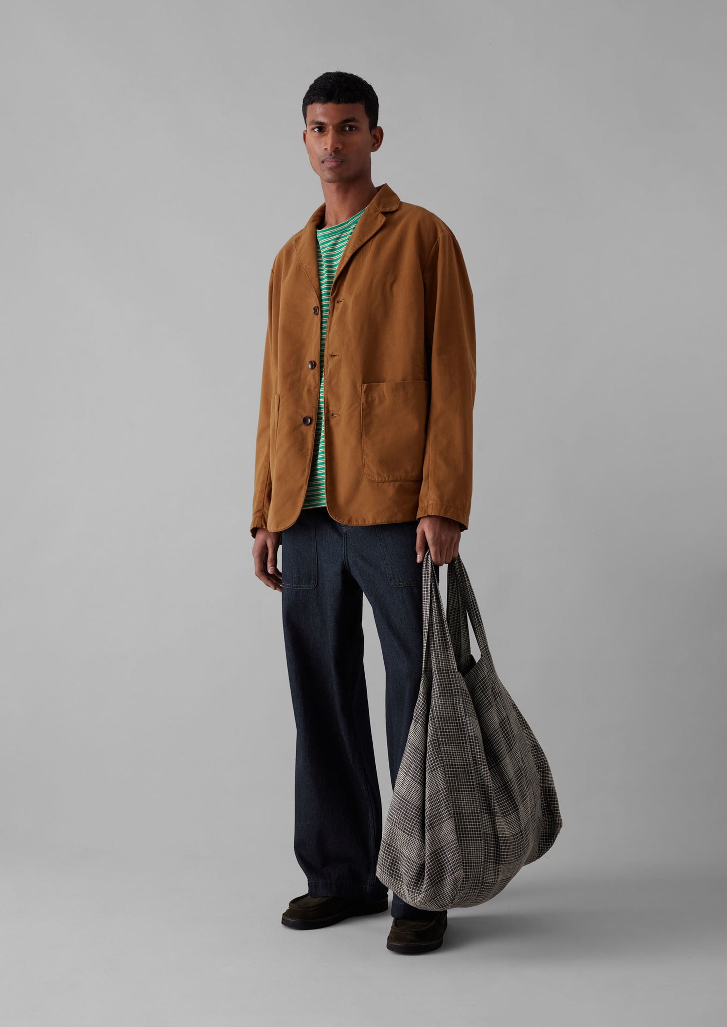 Garment Dyed Brushed Cotton Jacket | Sandstone