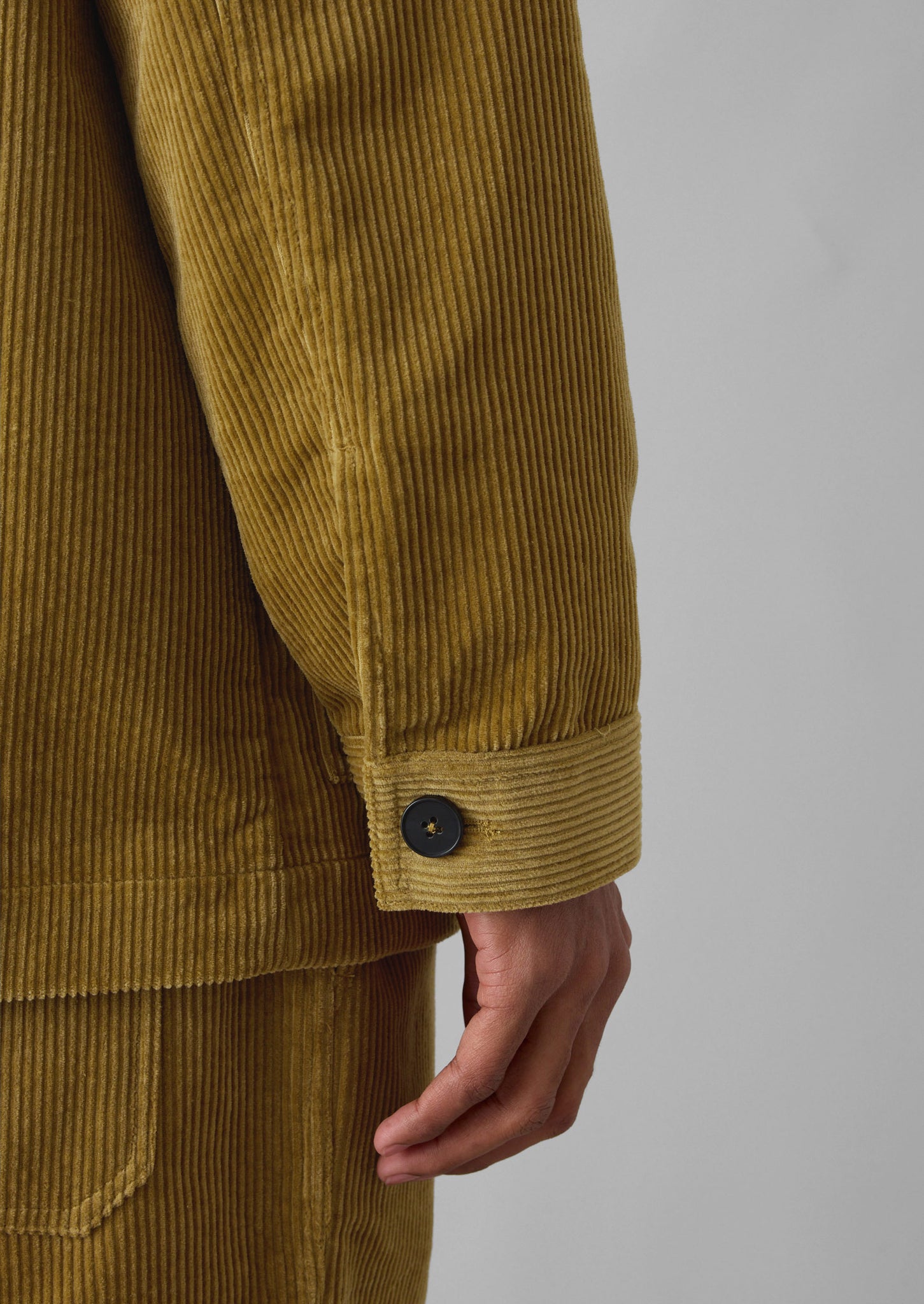 Organic Cord Point Collar Jacket | Golden Sand