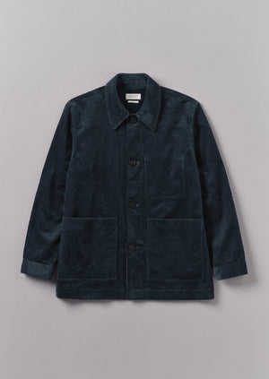 Organic Cord Point Collar Jacket | Dusty Navy