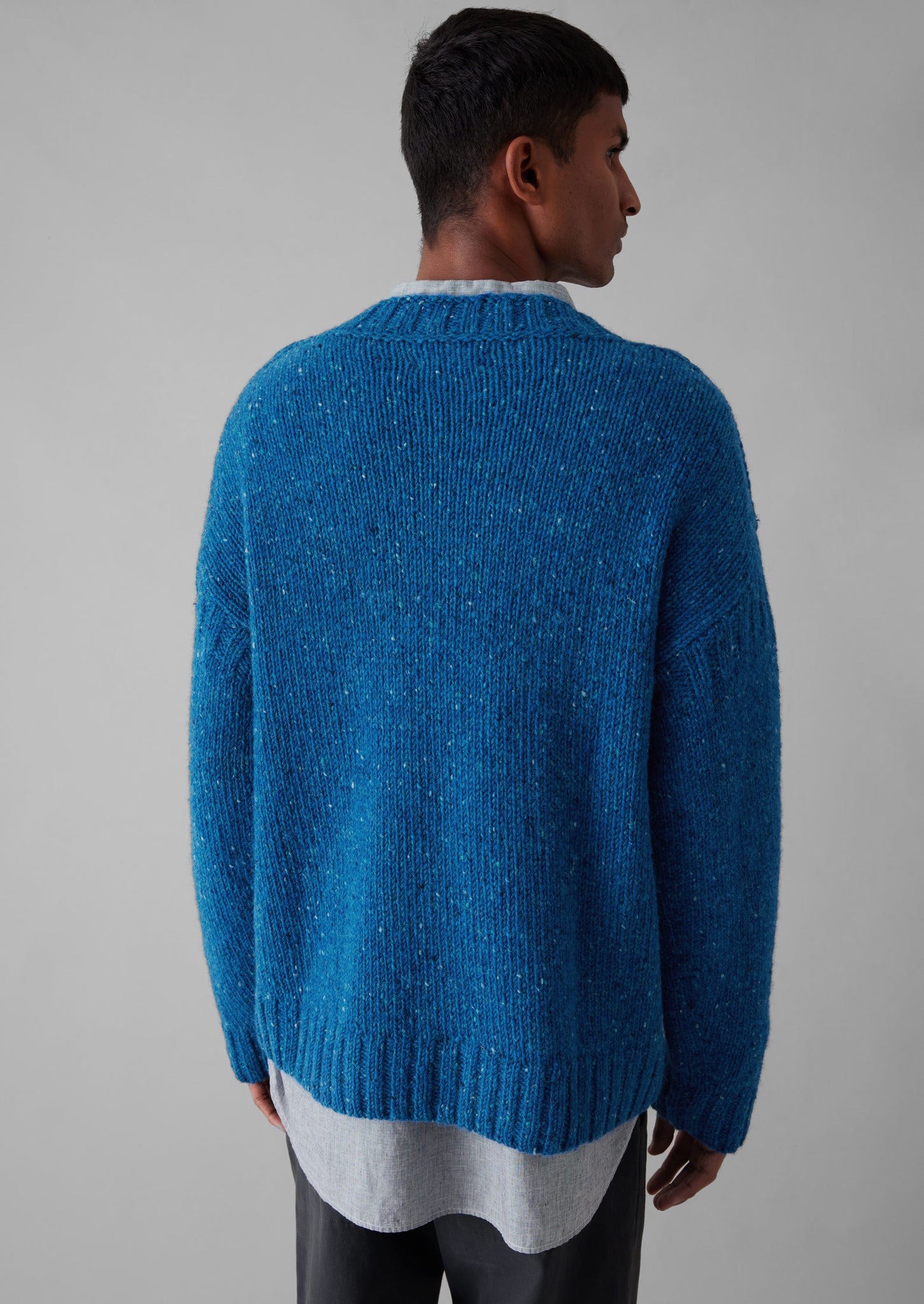 Finn Donegal Wool Sweater | Neptune Blue