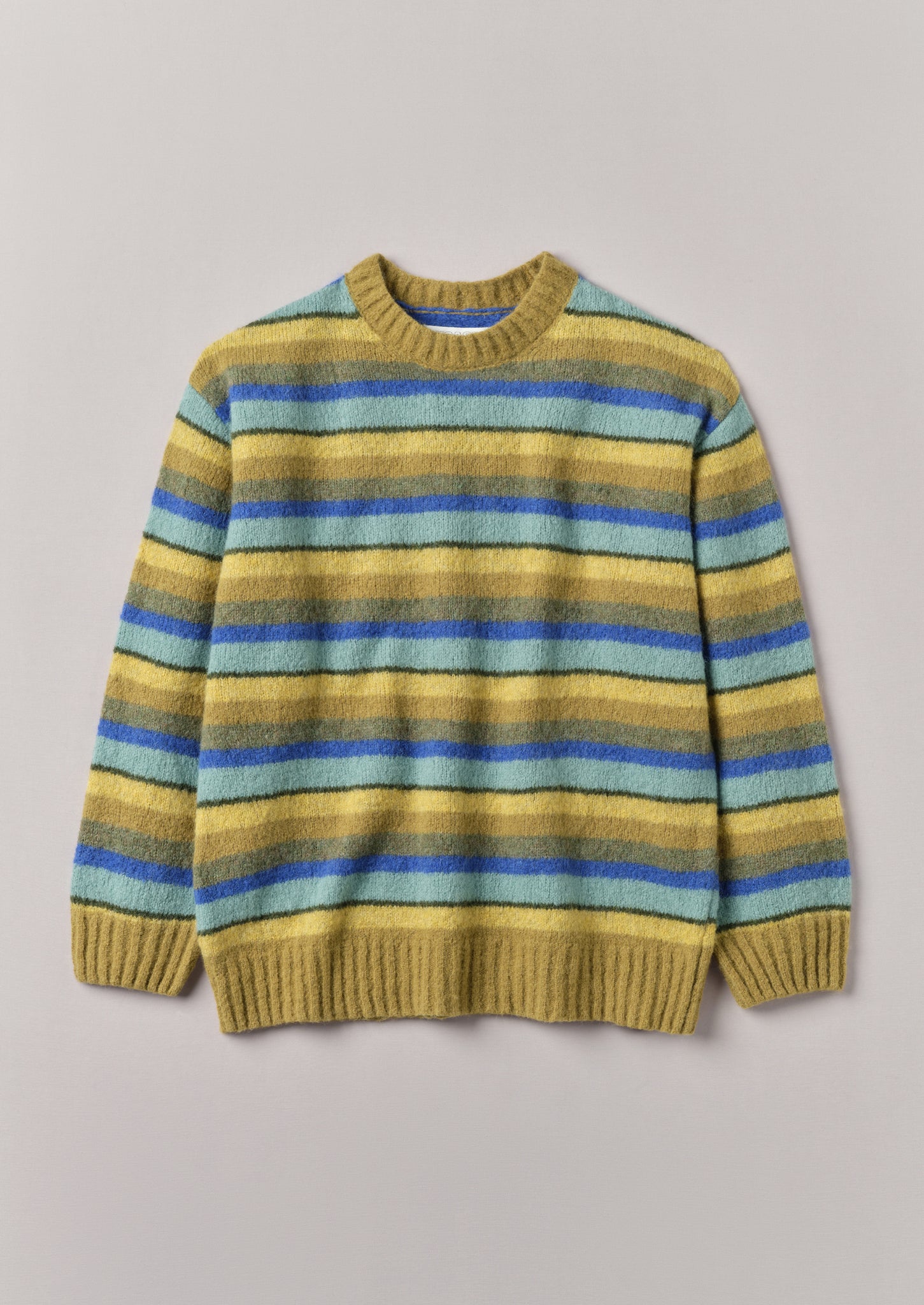 Brushed Stripe Sweater | Mustard Multi