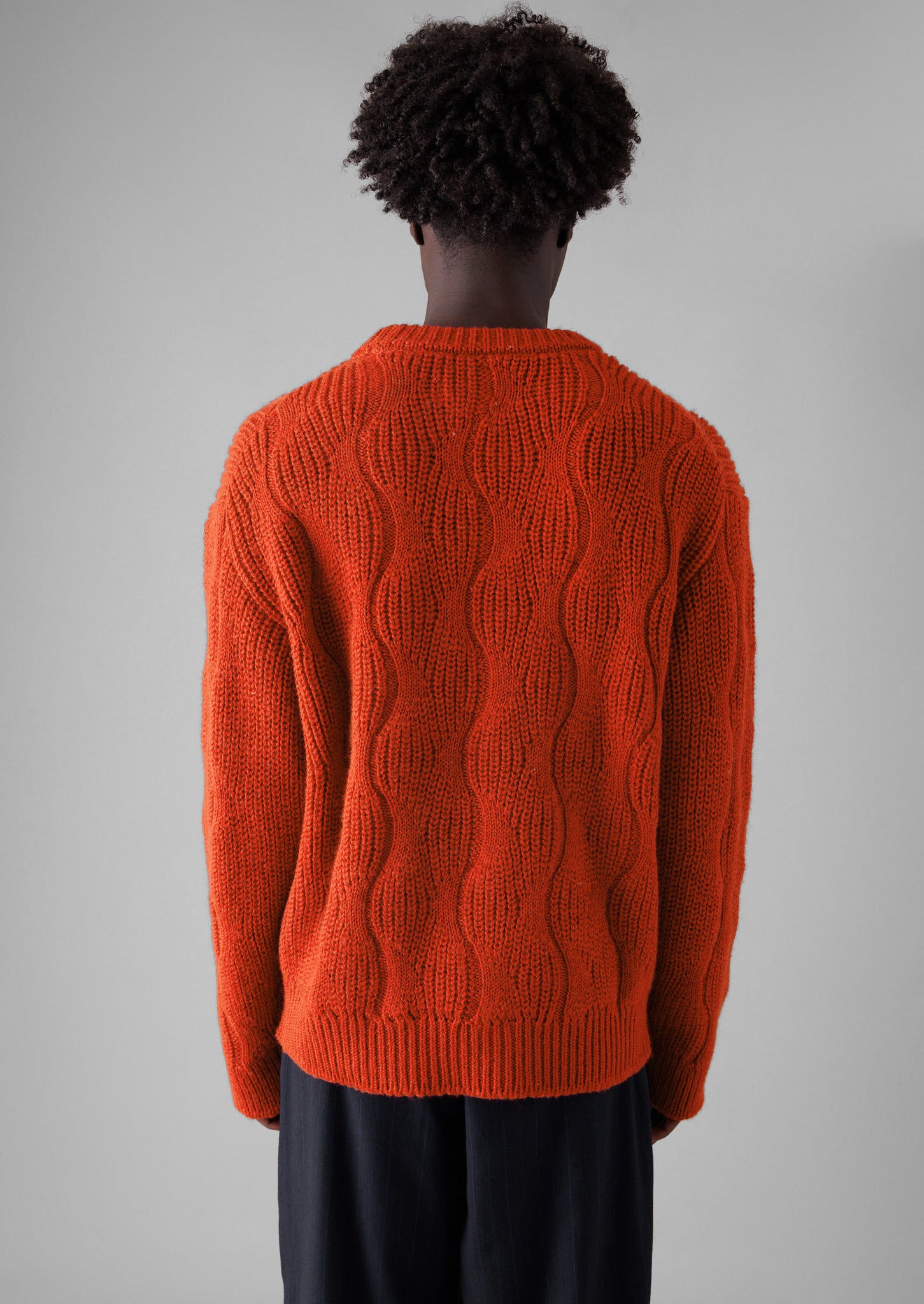 Kite String Ribbed Wool Sweater | Tangerine