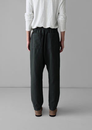 Alfie Garment Dyed Herringbone Trousers | Washed Black