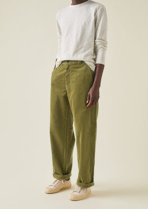 Wotan green corduroy organic cotton men's pants | Thinking MU
