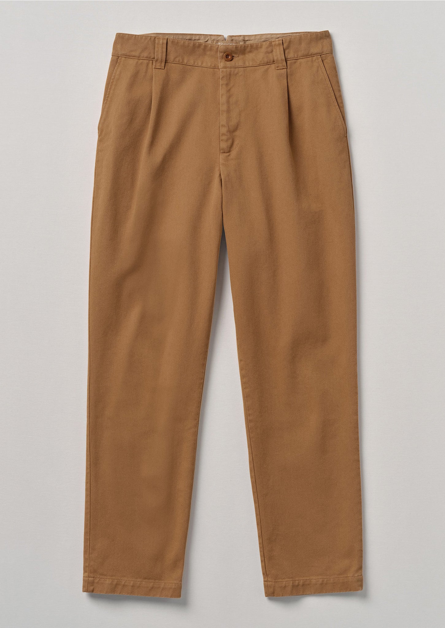 Wes Organic Cotton Tapered Trousers | Pecan | TOAST