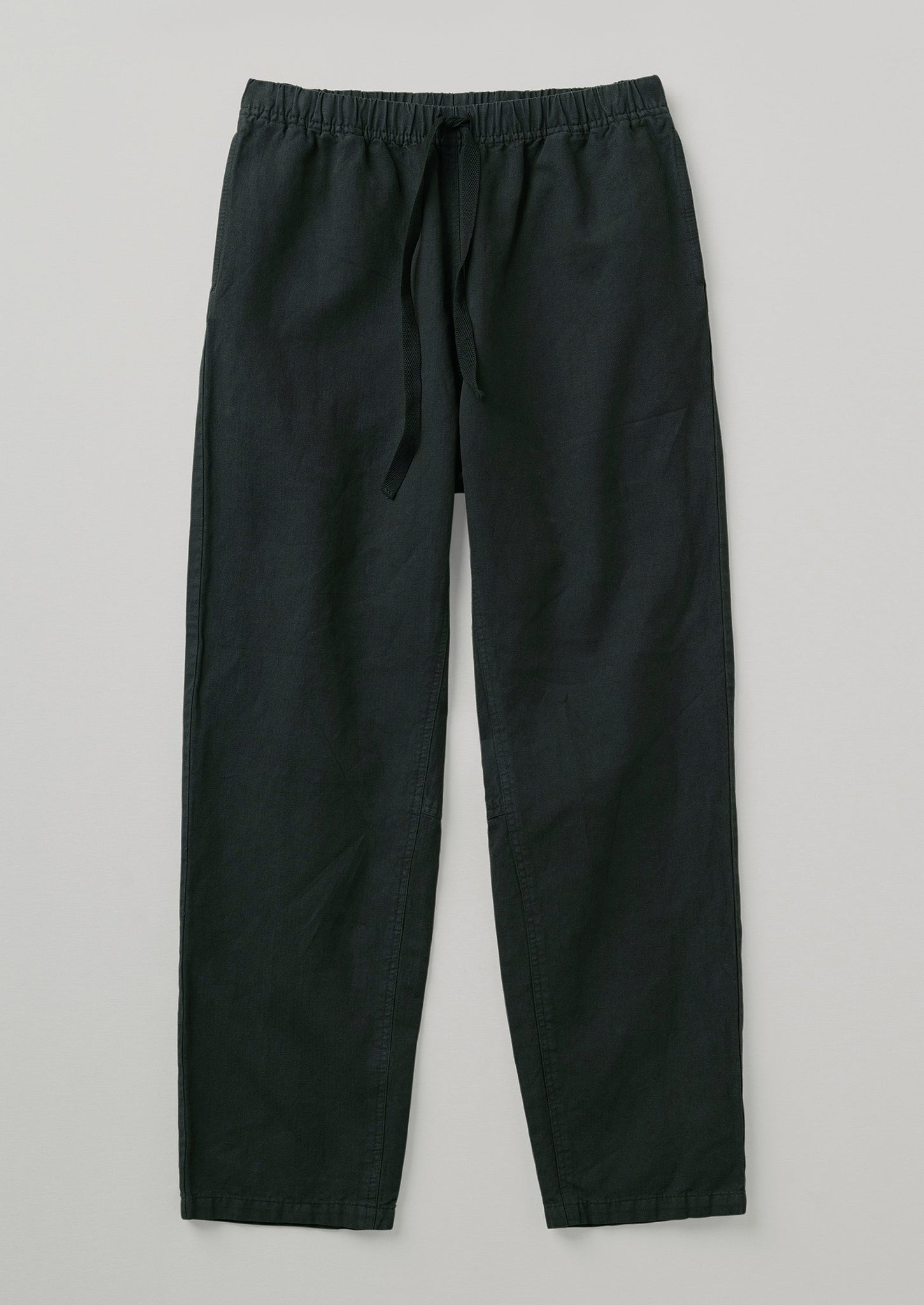 Alfie Garment Dyed Herringbone Trousers | Washed Black