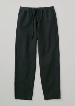 Alfie Garment Dyed Herringbone Trousers | Washed Black