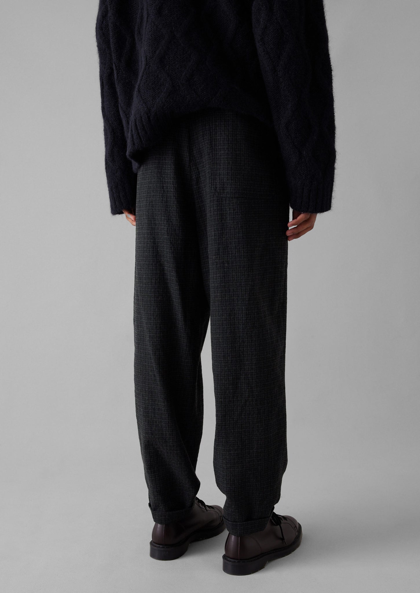 Duncan Wool Cotton Trousers | Carbon