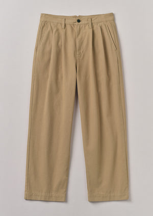 Bill Cotton Wide Leg Trousers | Ash Brown