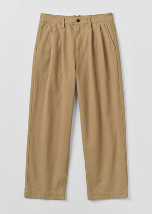 Bill Cotton Wide Leg Trousers | Ash Brown