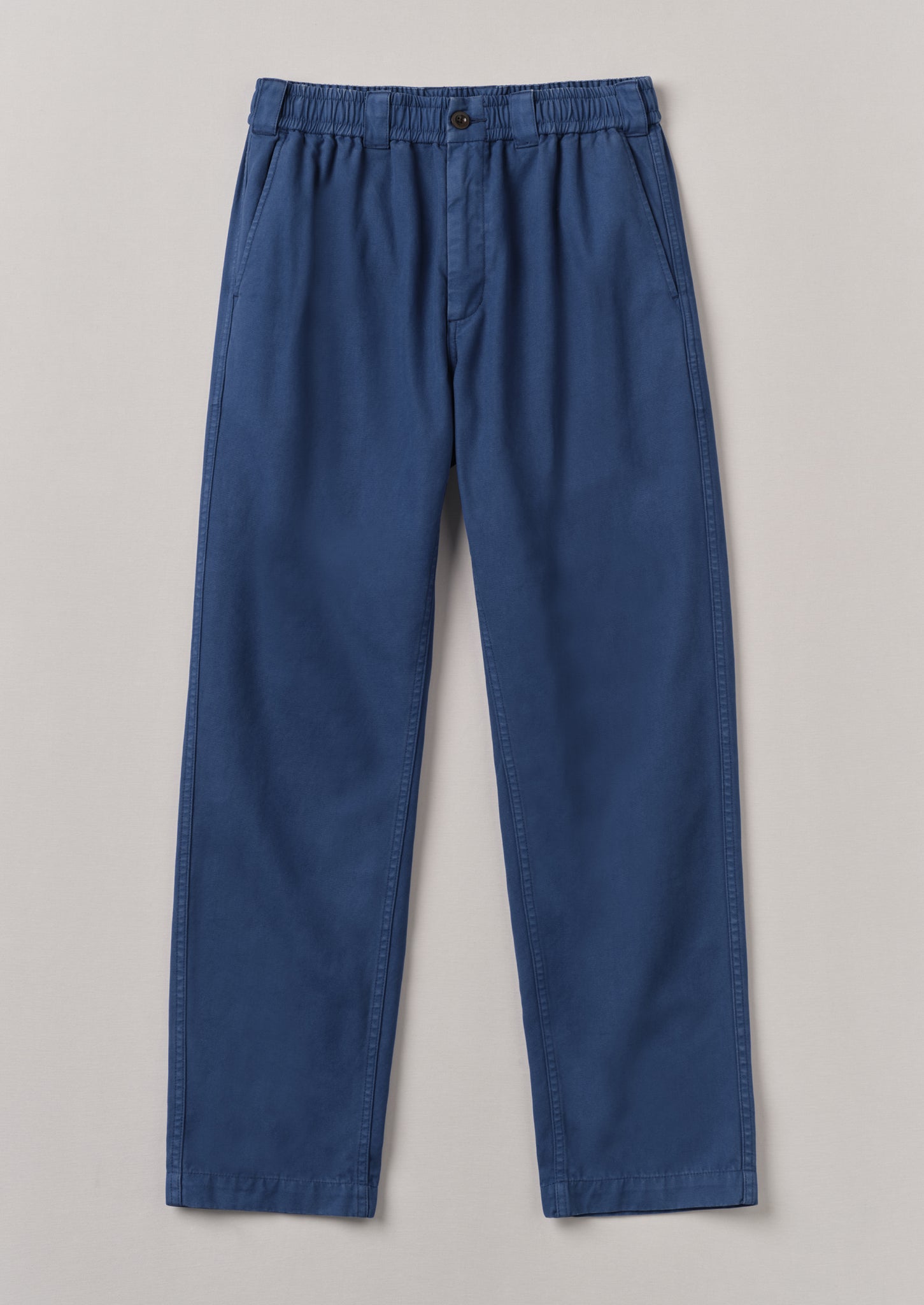 Canvas Cotton Drawstring Trousers | Engineer Blue