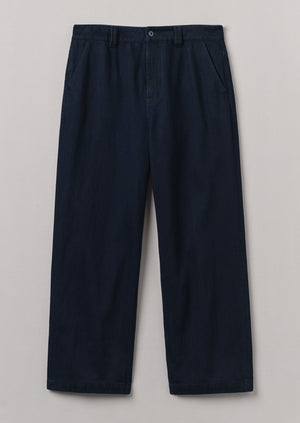 Denim Wide Leg Trousers | Indigo