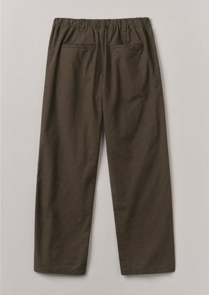 Rory Gingham Drawstring Trousers | Burnt Umber