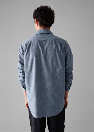 Selvedge Cotton Chambray Shirt | Indigo