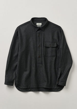 Wool Cashmere Overshirt | Charcoal