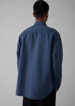 Overdyed Check Workwear Shirt | Neptune Blue