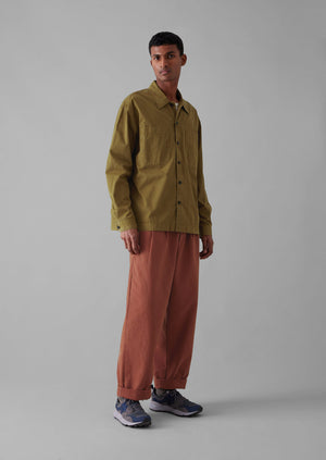 Garment Dyed Cotton Twill Shirt | Golden Sand