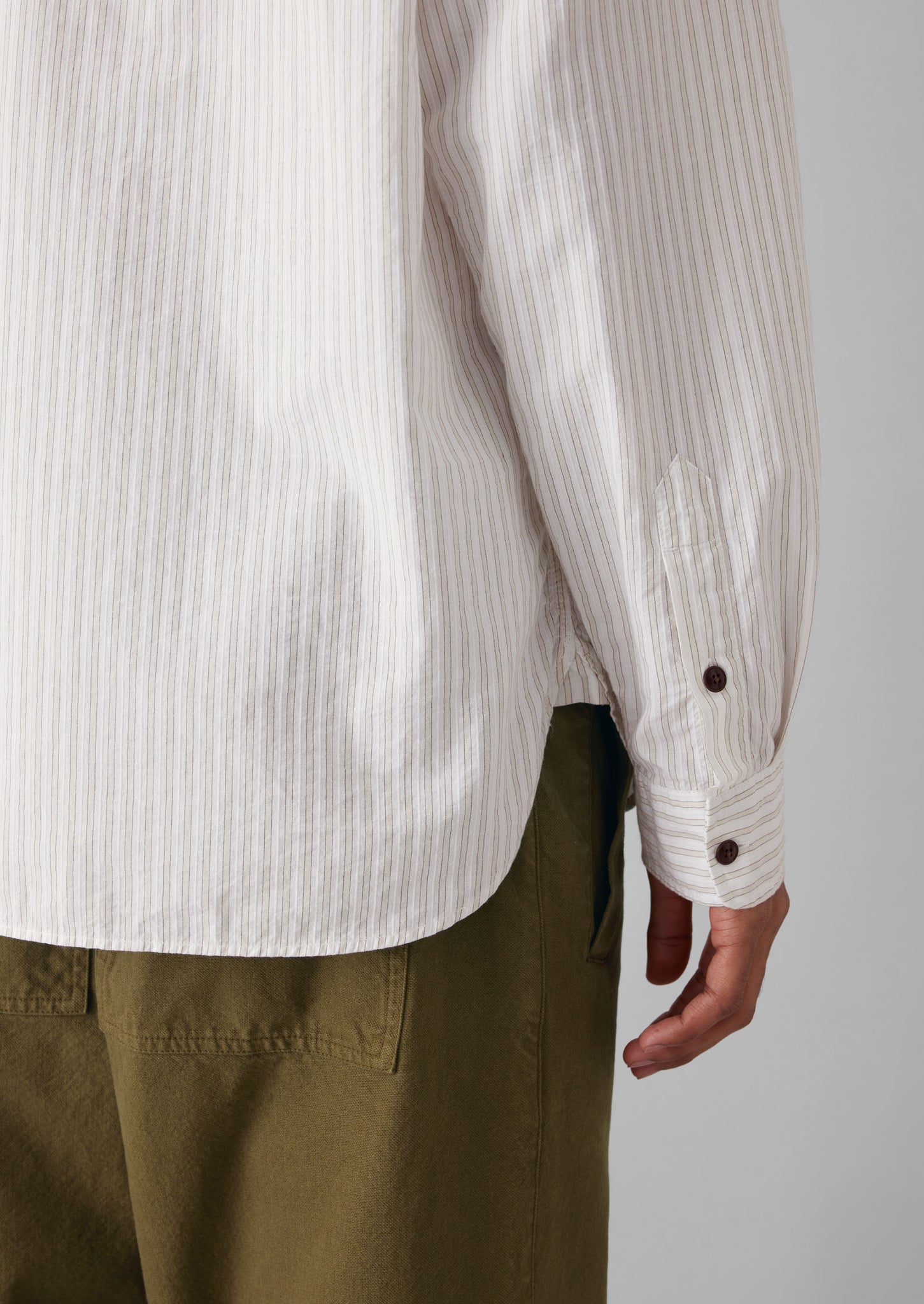 Jacquard Stripe Shirt | Shale Stone