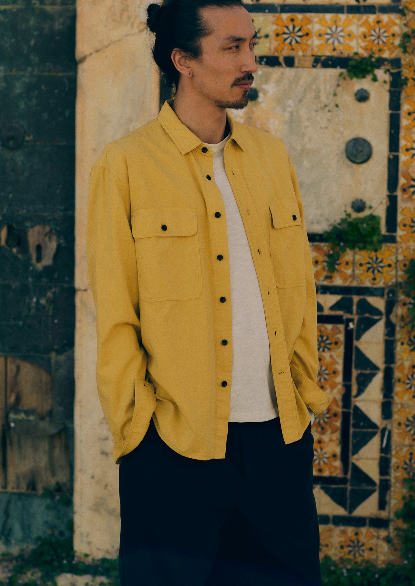 Garment Dyed Workwear Shirt | Soft Topaz