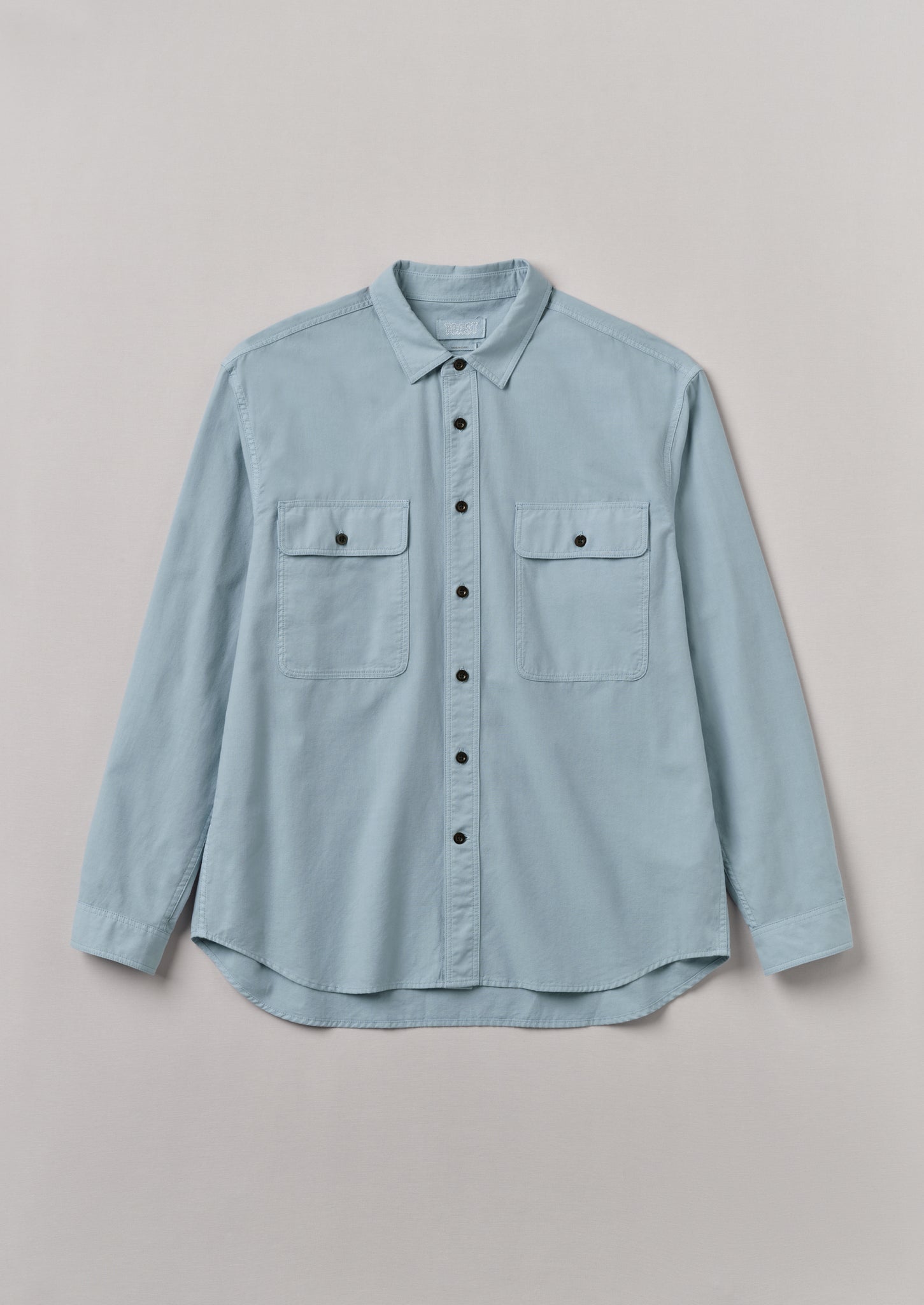 Garment Dyed Oxford Workwear Shirt | Mist Blue