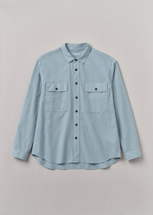 Garment Dyed Oxford Workwear Shirt | Mist Blue