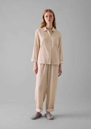 Soft Double Faced Cotton Pyjamas | Soft Heather/Celery