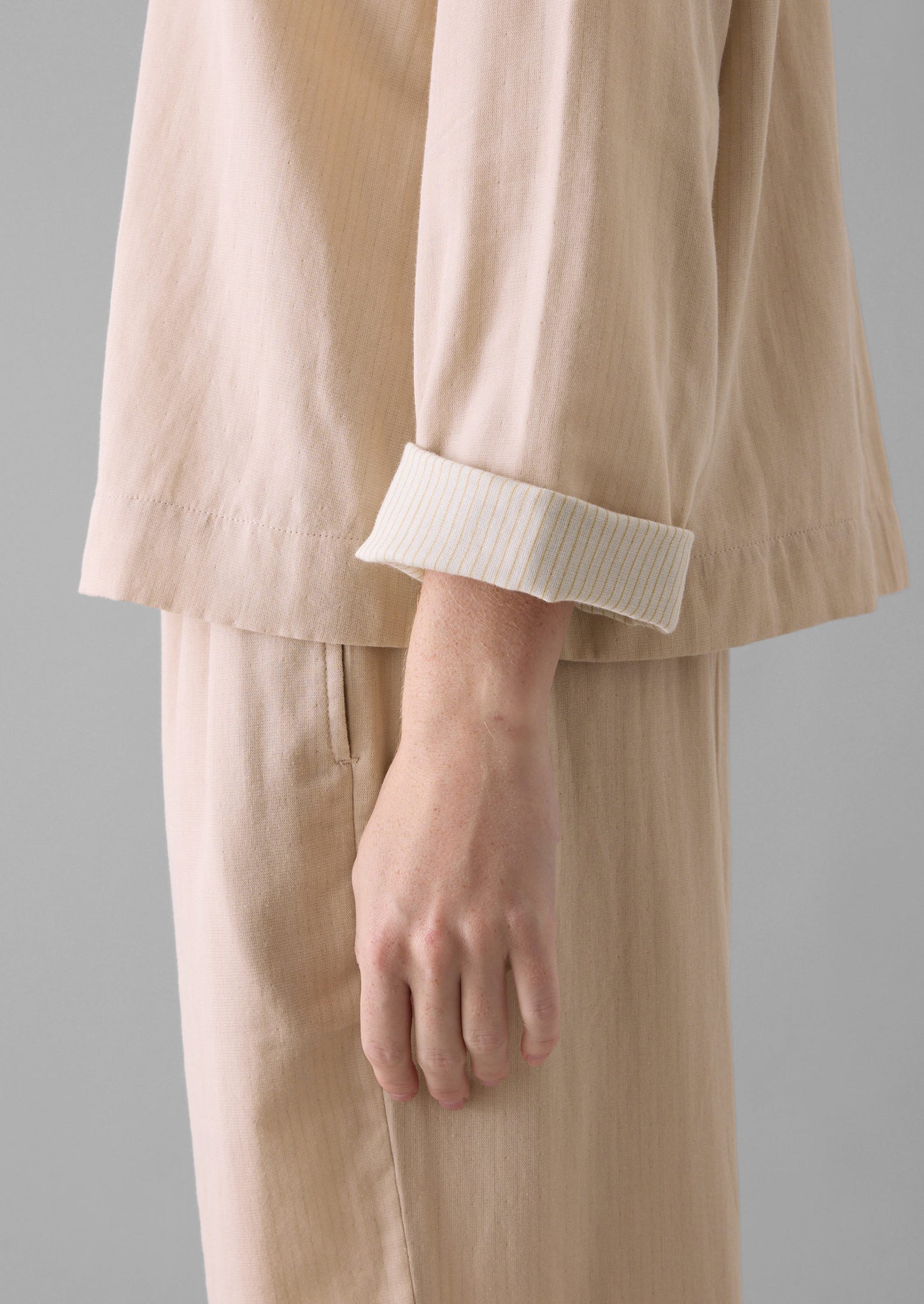 Soft Double Faced Cotton Pyjamas | Soft Heather/Celery