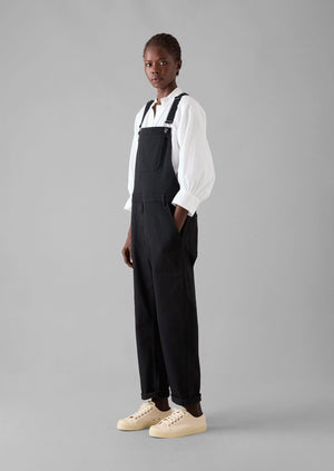 Jessa Denim Dungarees | Black