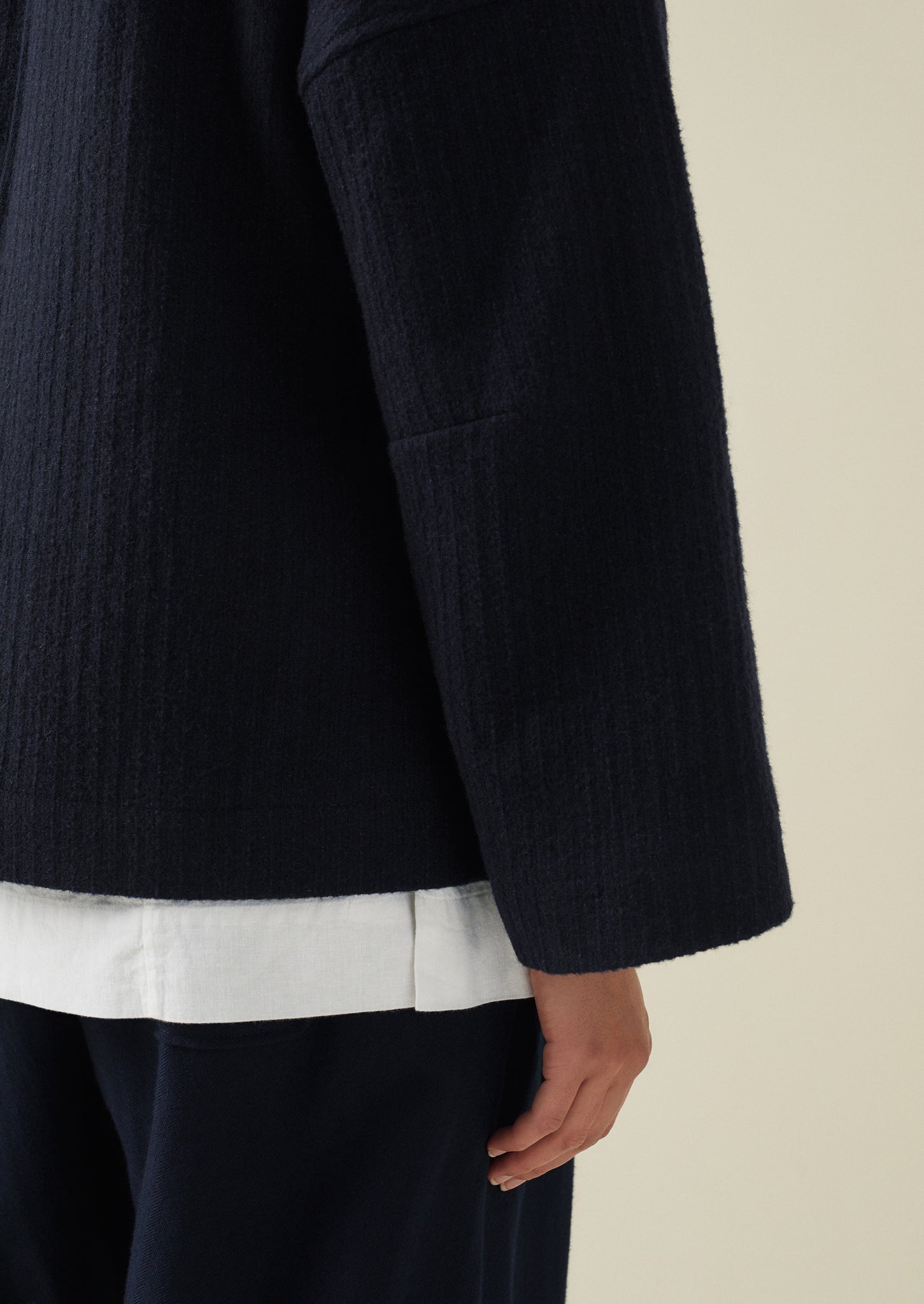 Short A Line Indigo Coat | Indigo