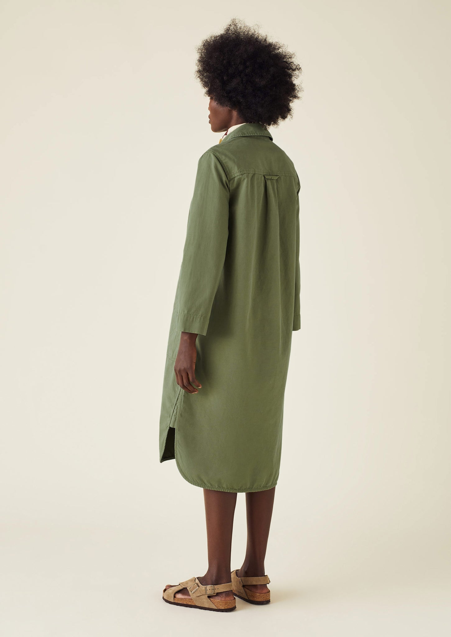 Cotton Linen Canvas Workwear Dress | Willow | TOAST