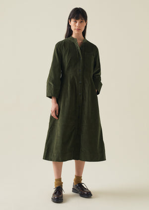 Edith Cotton Maxi Dress in Green - Velvet