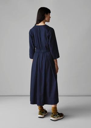 Indigo Cotton Twill Dress Indigo TOAST